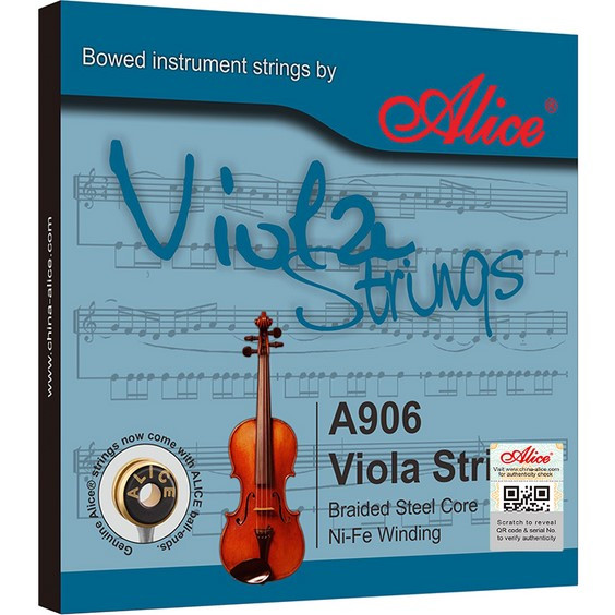 Alice A906 Viola String Set Braided Steel Core Ni-Fe Winding