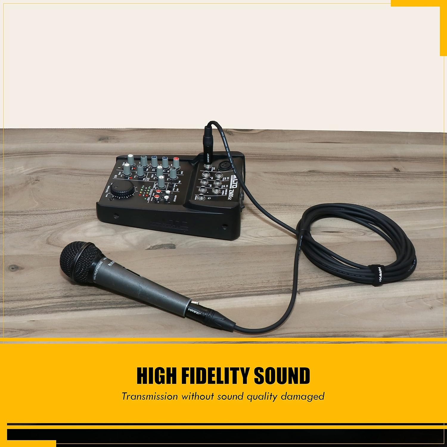 Hawk SXFP-010 Gold Series TS Male to XLR Female Audio Cable - 3 Meter Black Indoor 10 Feet 5 Pin Unbalanced Microphone Mixer Audio Interface Audio Equipment