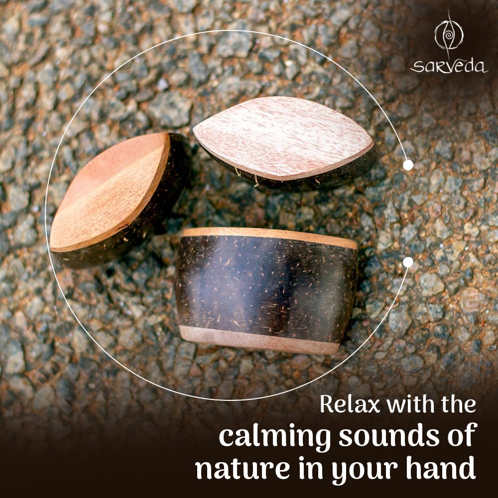 Eye Shaped Mini Coconut Shaker Percussion Pack of 2