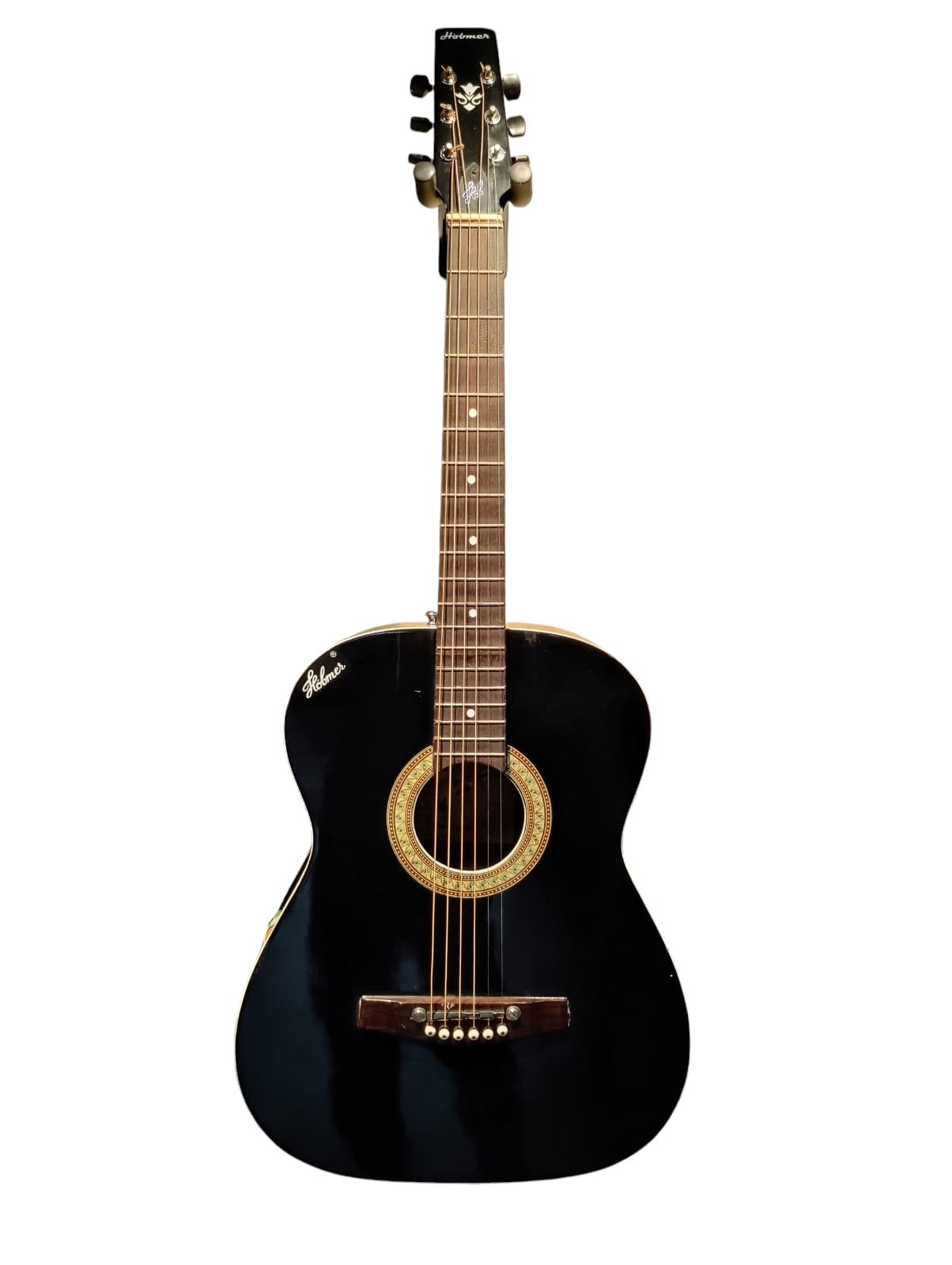 Hobmer 120 Export Semi Acoustic Round Shape Guitar 38Black With Case