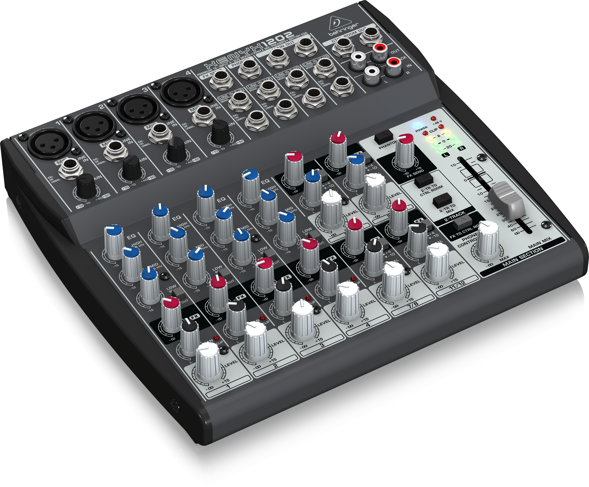 Behringer XENYX 1202 Premium 12-Input 2-Bus Mixer with XENYX Mic Preamps and British EQ