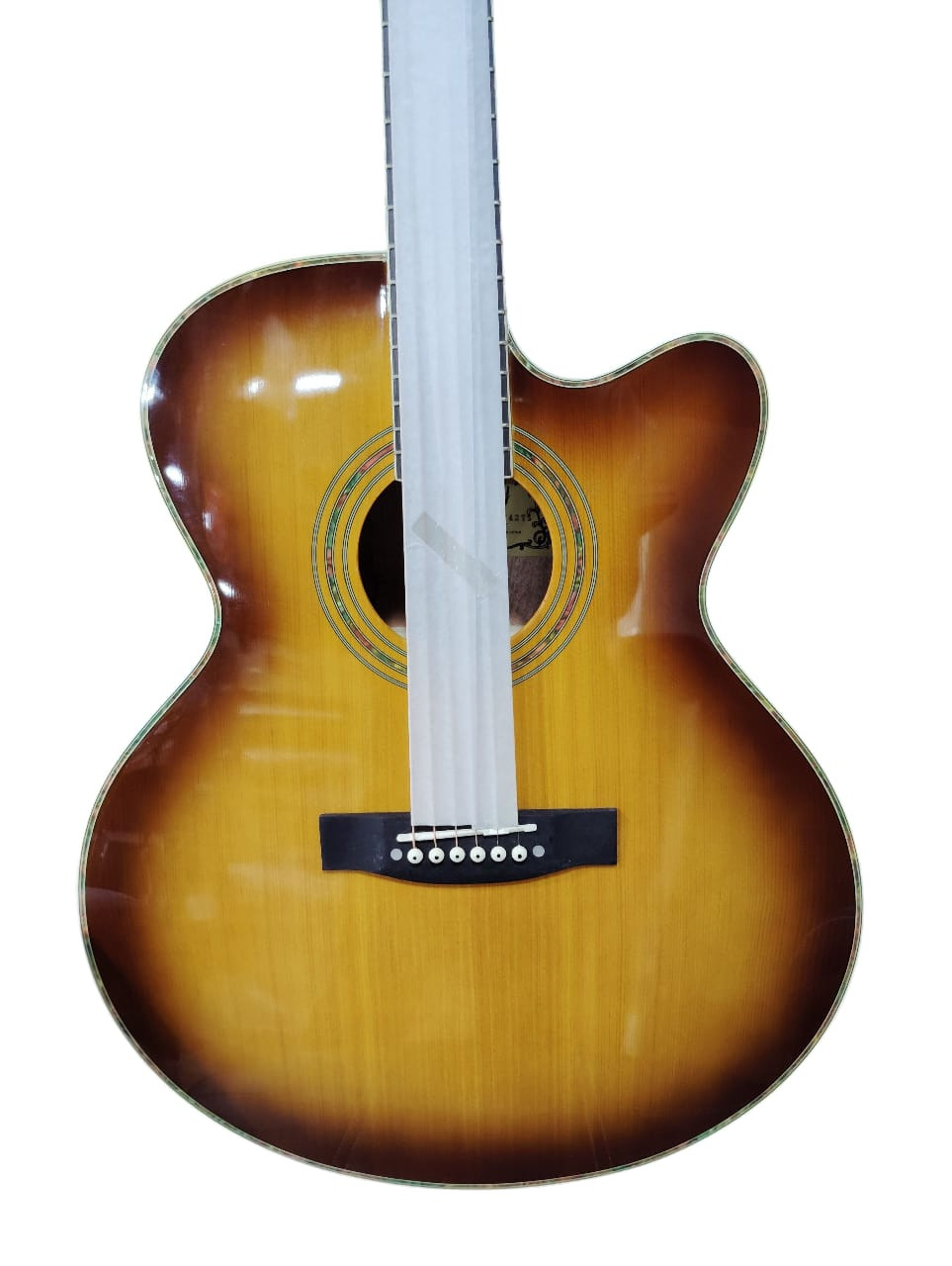 Trinity Highway 42 Jumbo-Acoustic Cutaway Guitar with Padded Bag Belt Plectrums   TBS