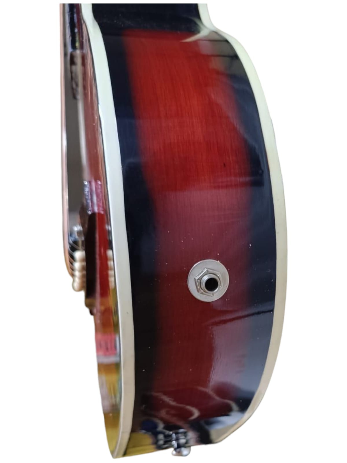 Hobmer 145 Export Semi acoustic Guitar 37 Red  Black With Case
