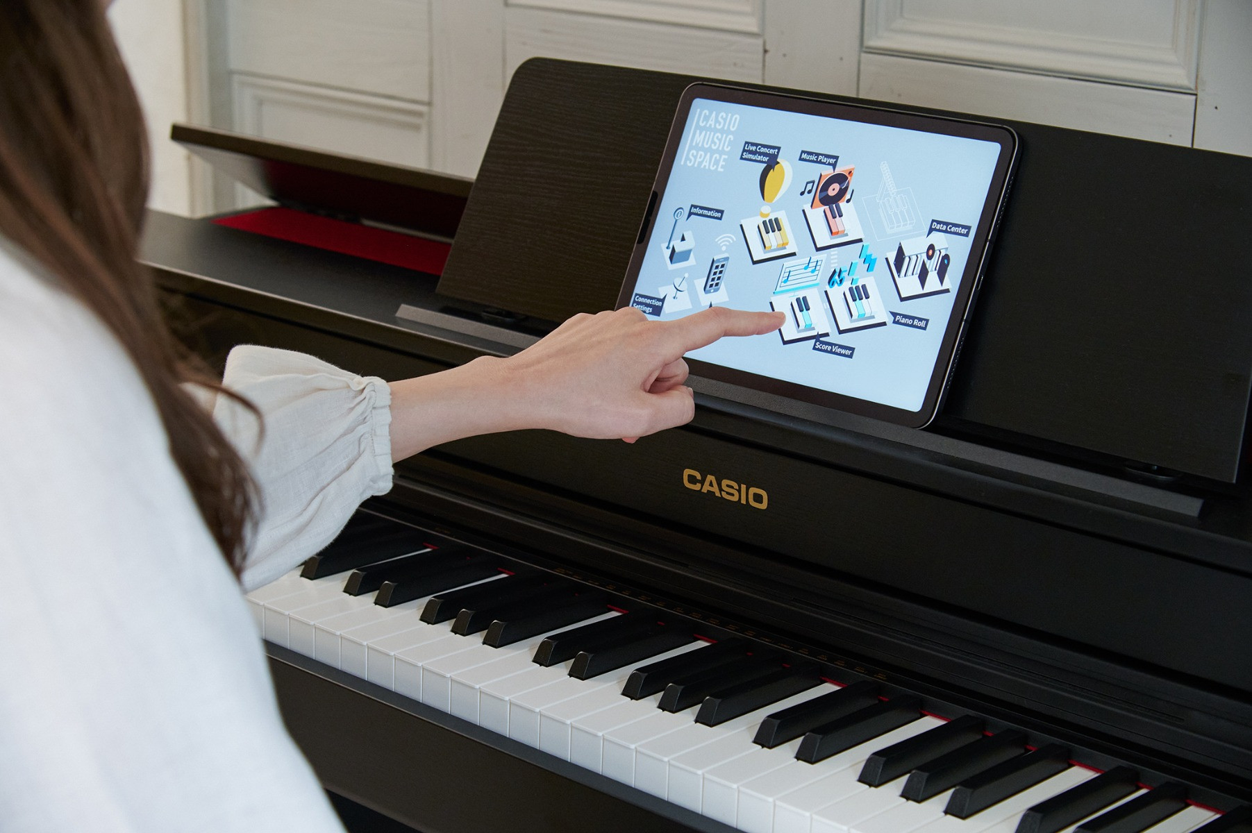 CASIO CELVIANO AP-300BK Digital Piano With Free Piano Chair 3 Pedals Wooden Stand and Bluetooth Device