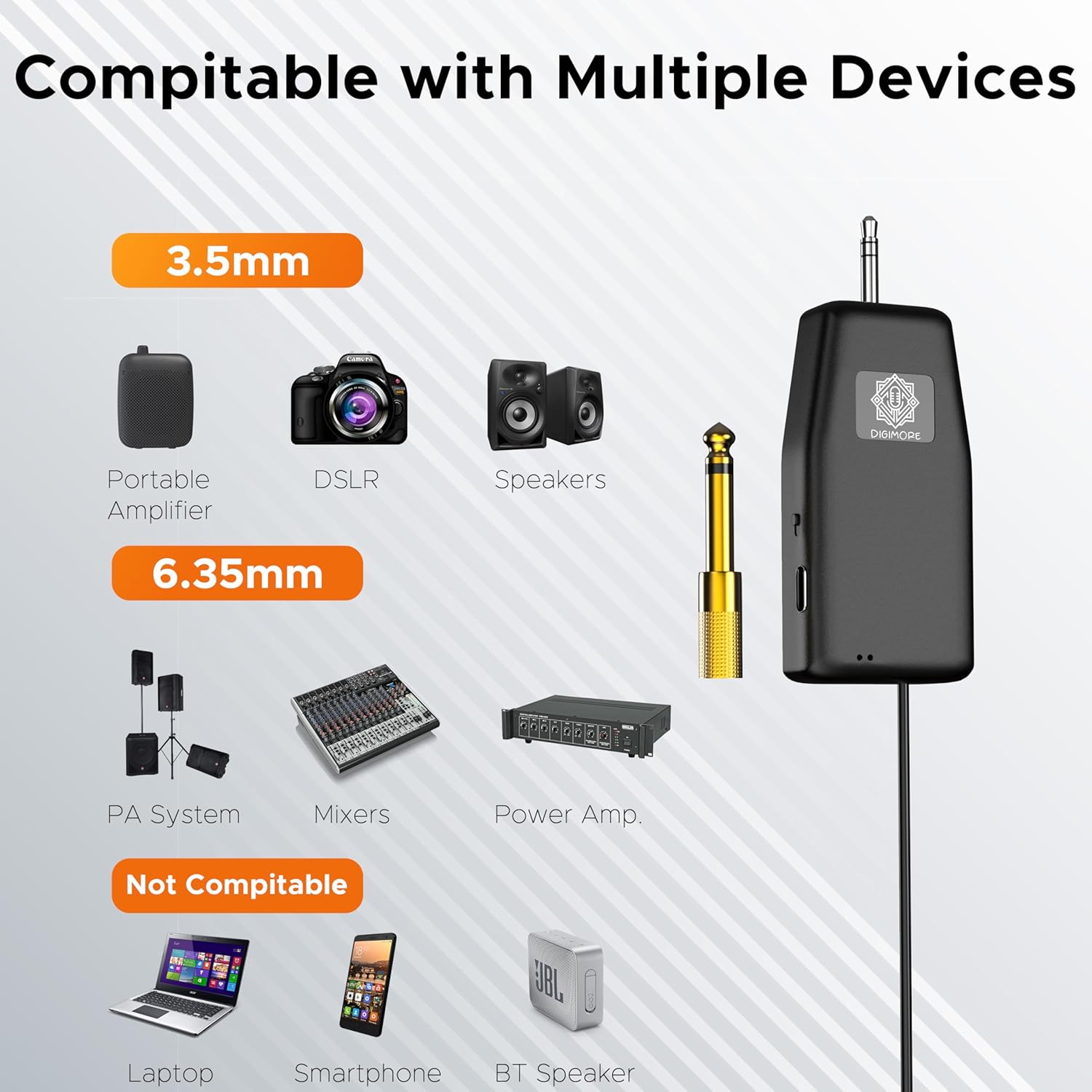 Digimore D-342 UHF wireless microphone system