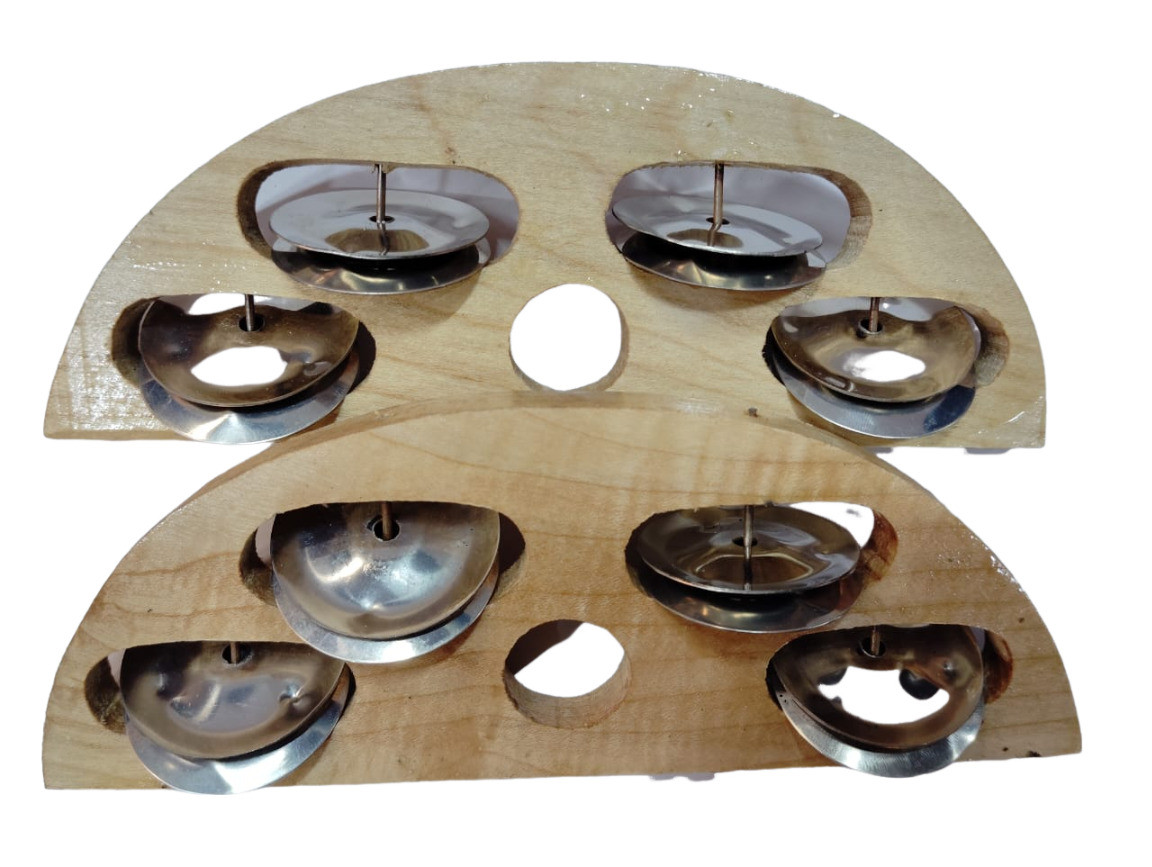 Indian Musical Percussion Instrument Hand-Cymbals for bhajan and kirtan or Nard Muni or Meera bai costume play role Kartal Instrument 1 pair