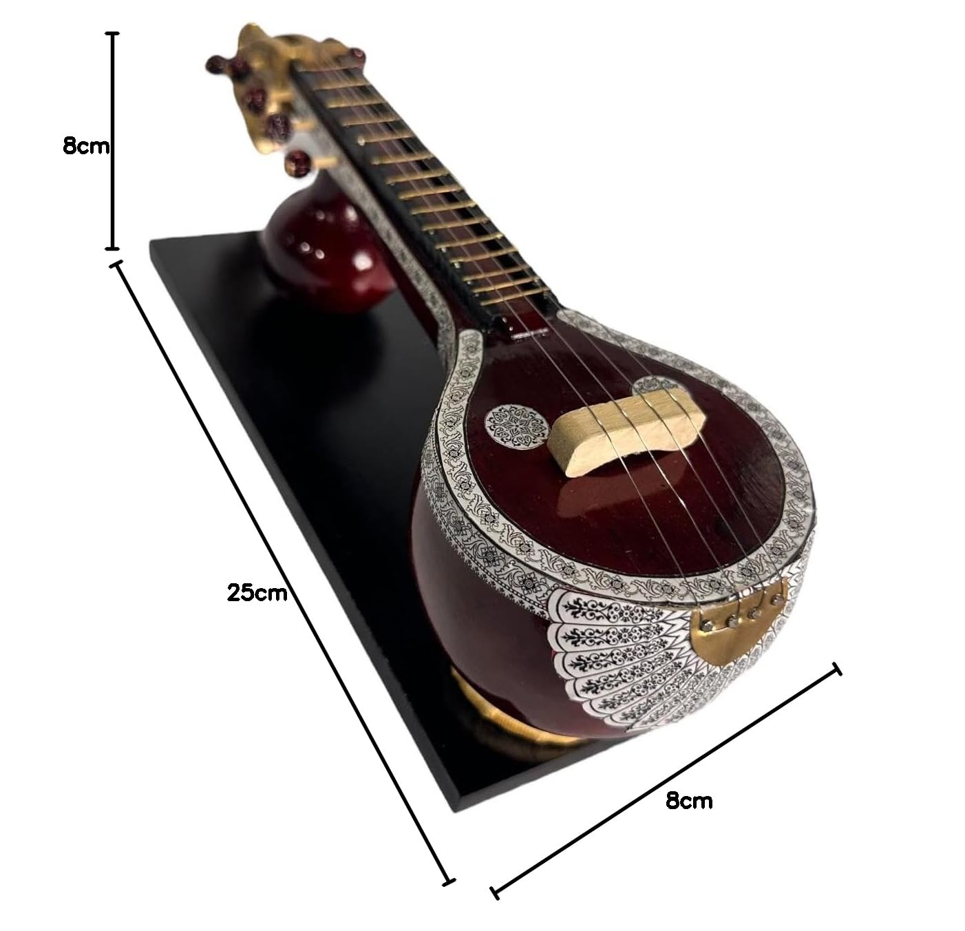 Premium handcrafted miniature - Saraswati Veena