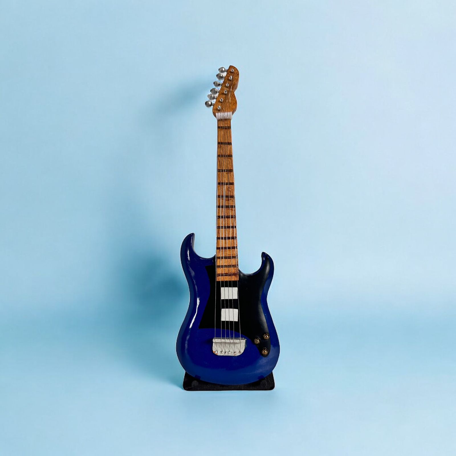 Premium Handcrafted Blue Electric Guitar Miniature