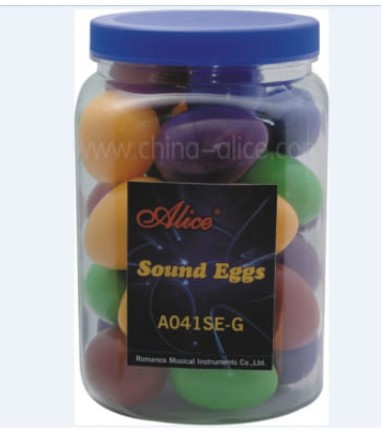 Alice Sound Egg Shakers - A 041 SE GRendom Colors Pairs of 2