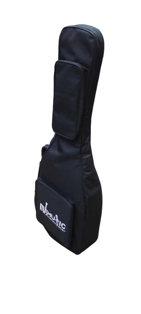 Music Manchester Electric Guitar Bag with Double Pocket Cover Foam Padding Black - for Fender Yamaha Cort Ibanez Xtag Ashton Kadence Vault Hobmer Givson KAPS Rocks and Other All Brands Double Ele Black