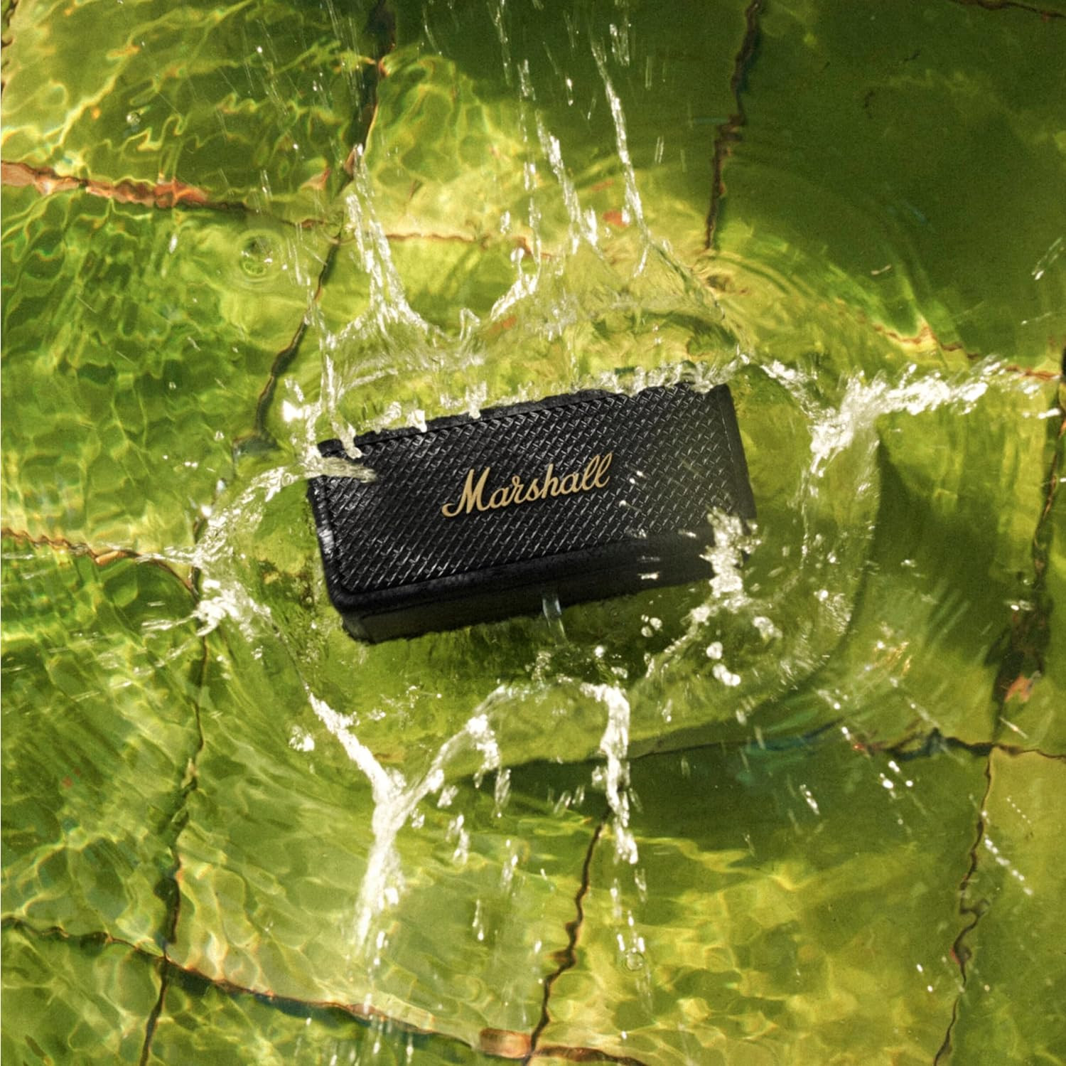 Marshall EMBERTON 2 Bluetooth Wireless Speaker More than 30 hrs of playtime IP67 dust water resistance Black and Brass