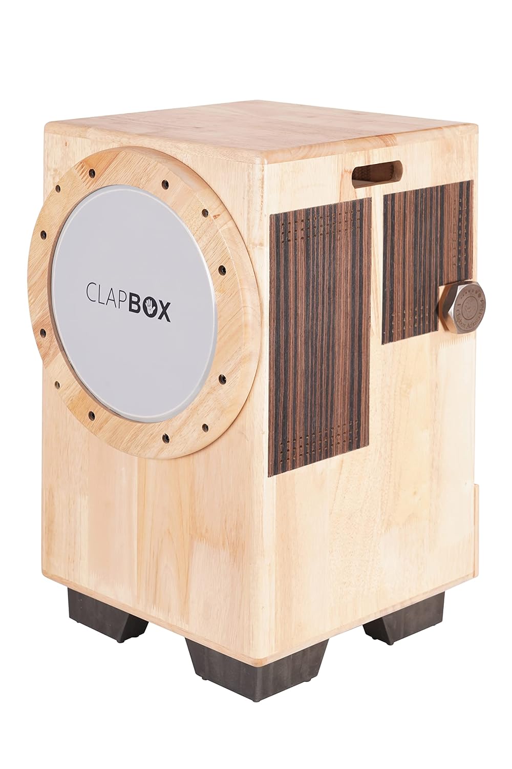 Clapbox Cajembe Cajon 4 instruments in 1 - Rubber wood H50 W30 L30 3 Internal Snares Natural