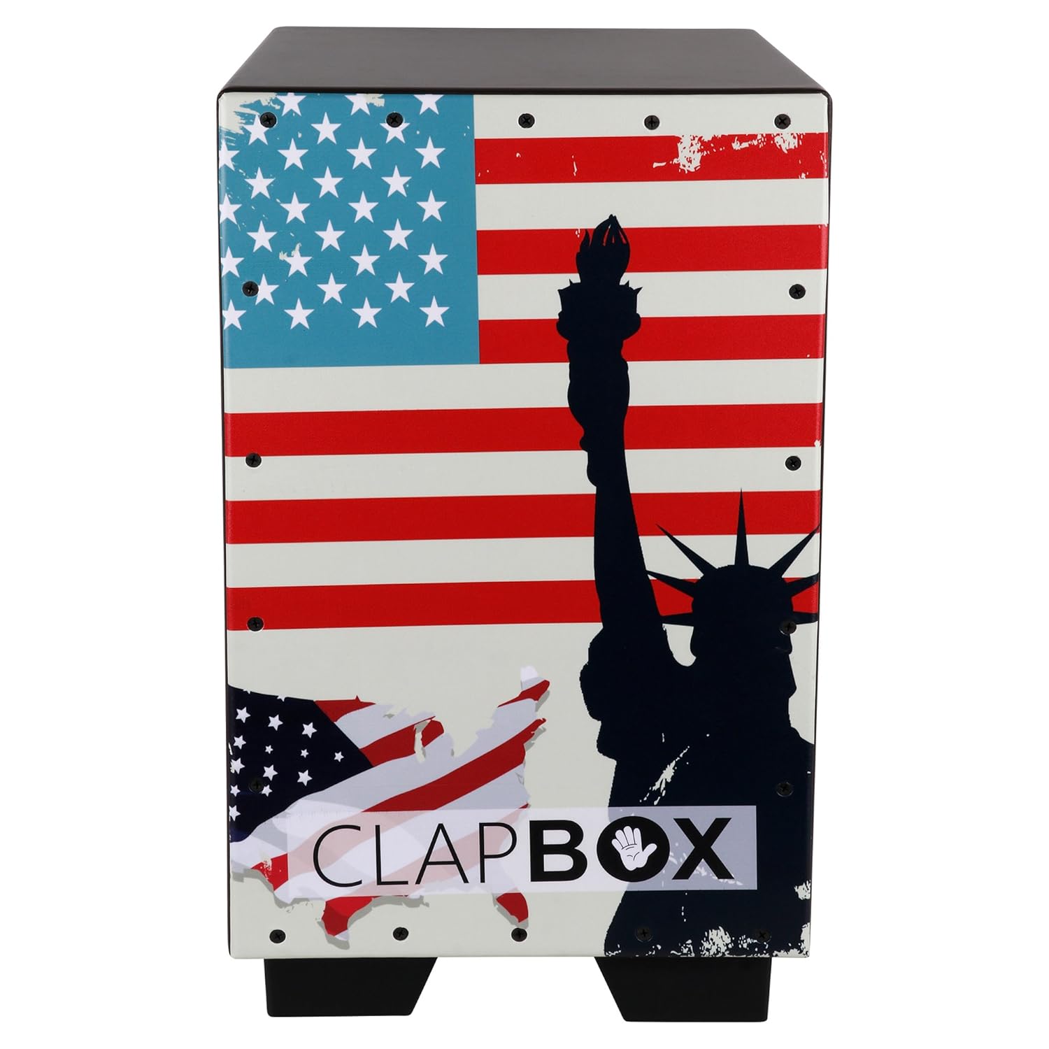 Clapbox Graphic Cajon -Brown American Maple - 3 Internal Snares