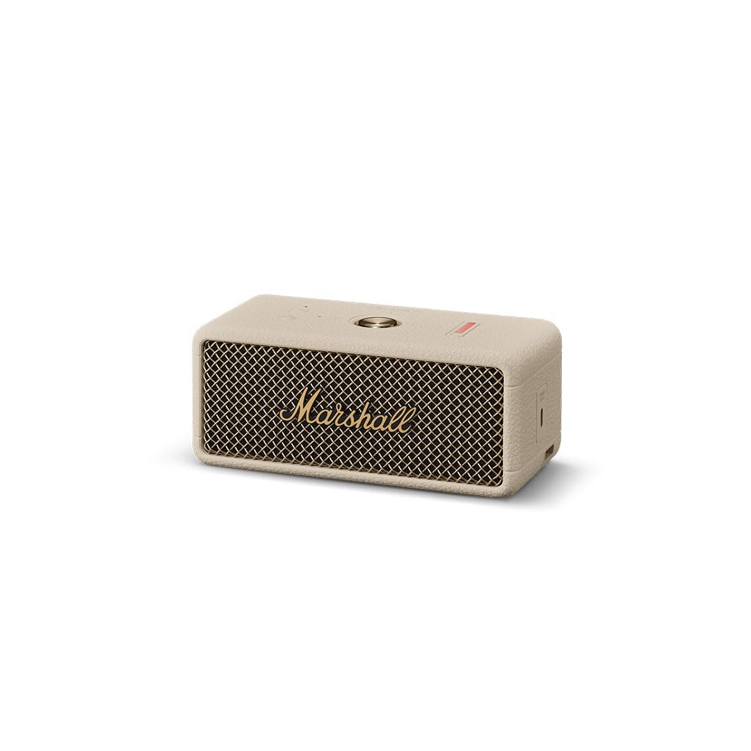 Marshall Emberton III Compact Portable Bluetooth Speaker with 32 Hours of Playtime 360 Sound Dust Waterproof IP67 Cream