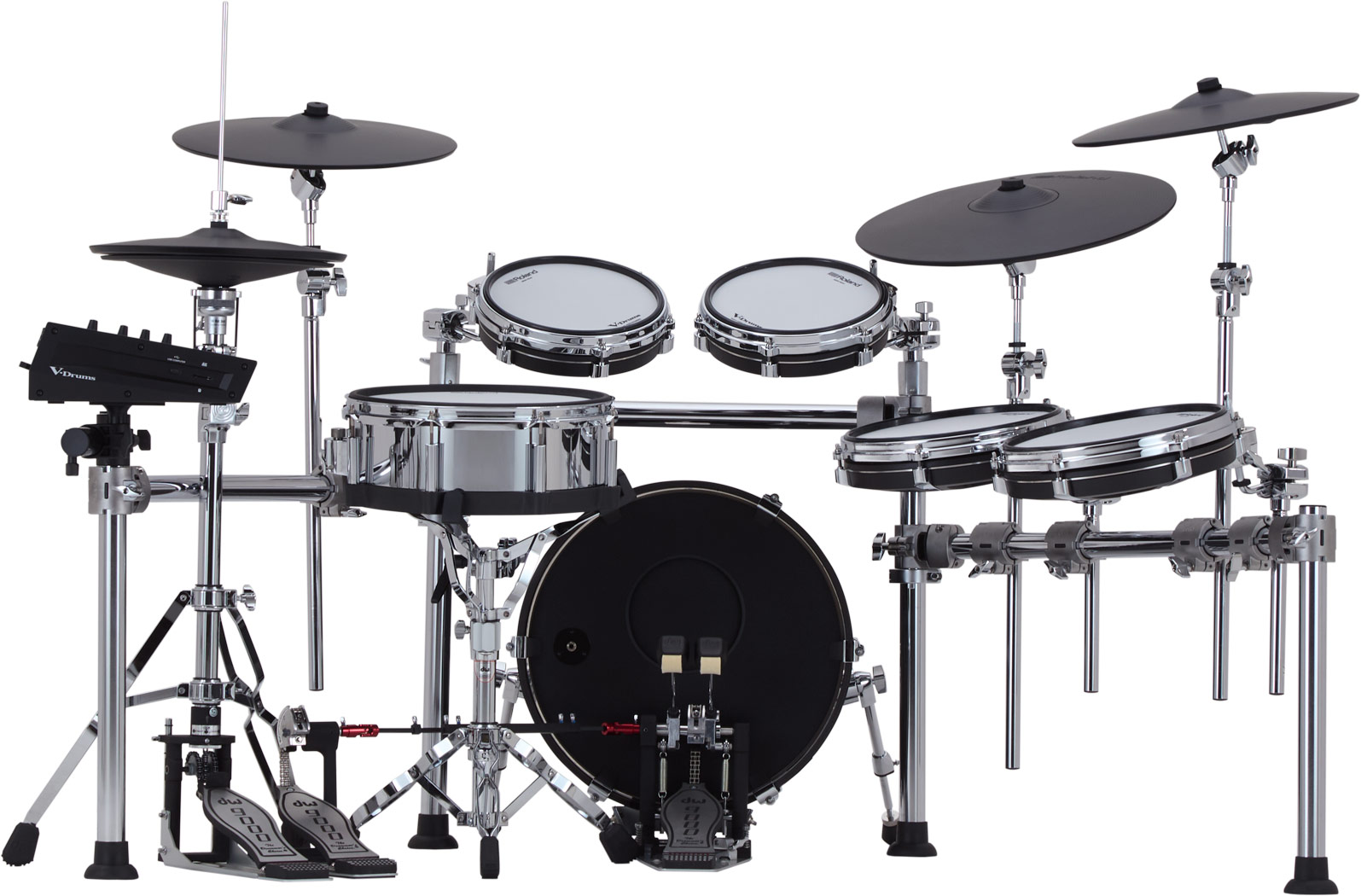Roland TD716 Flagship V-Drums 7 Series Kit with the Expandable V71 Module and Advanced Pads