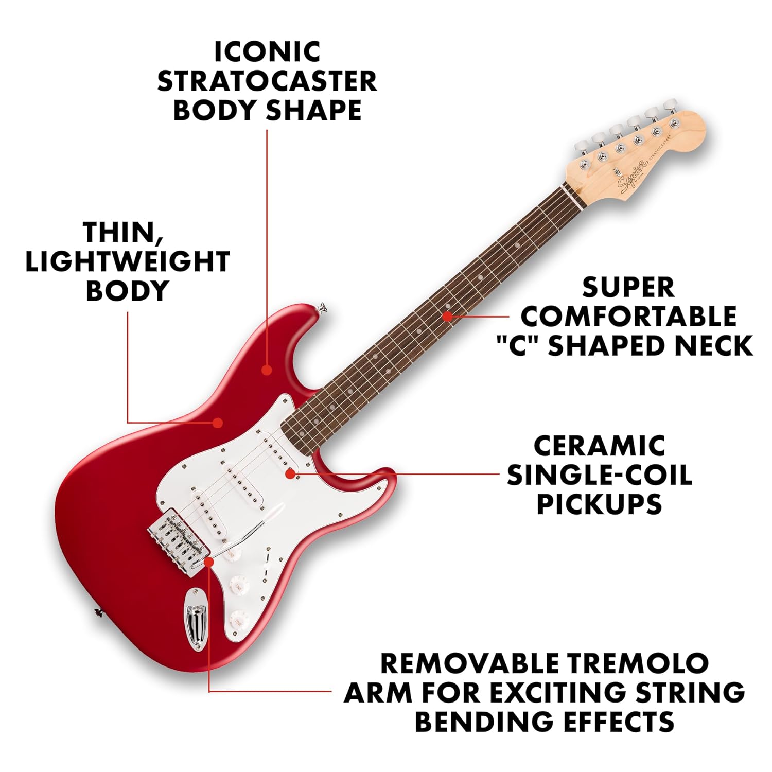 Fender Squier Debut Strat Lrl Wpg DKR