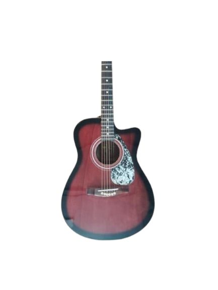 Hobmer 250 Semi acoustic Guitar Design 40 Red and Black With Case