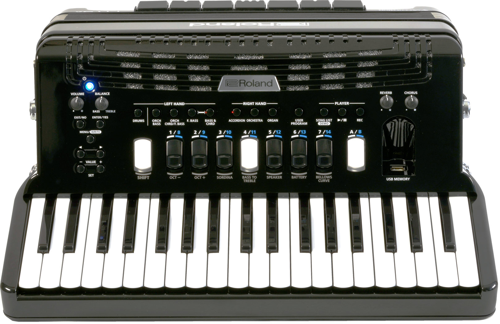 Roland FR-4X BK V-Accordion Black Digital Accordion Piano Keyboard