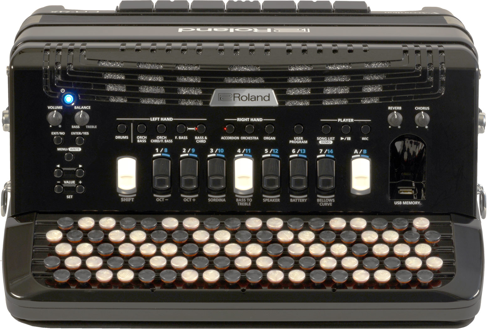 Roland FR-4xb BK V-Accordion Black Digital Accordion Piano Keyboard