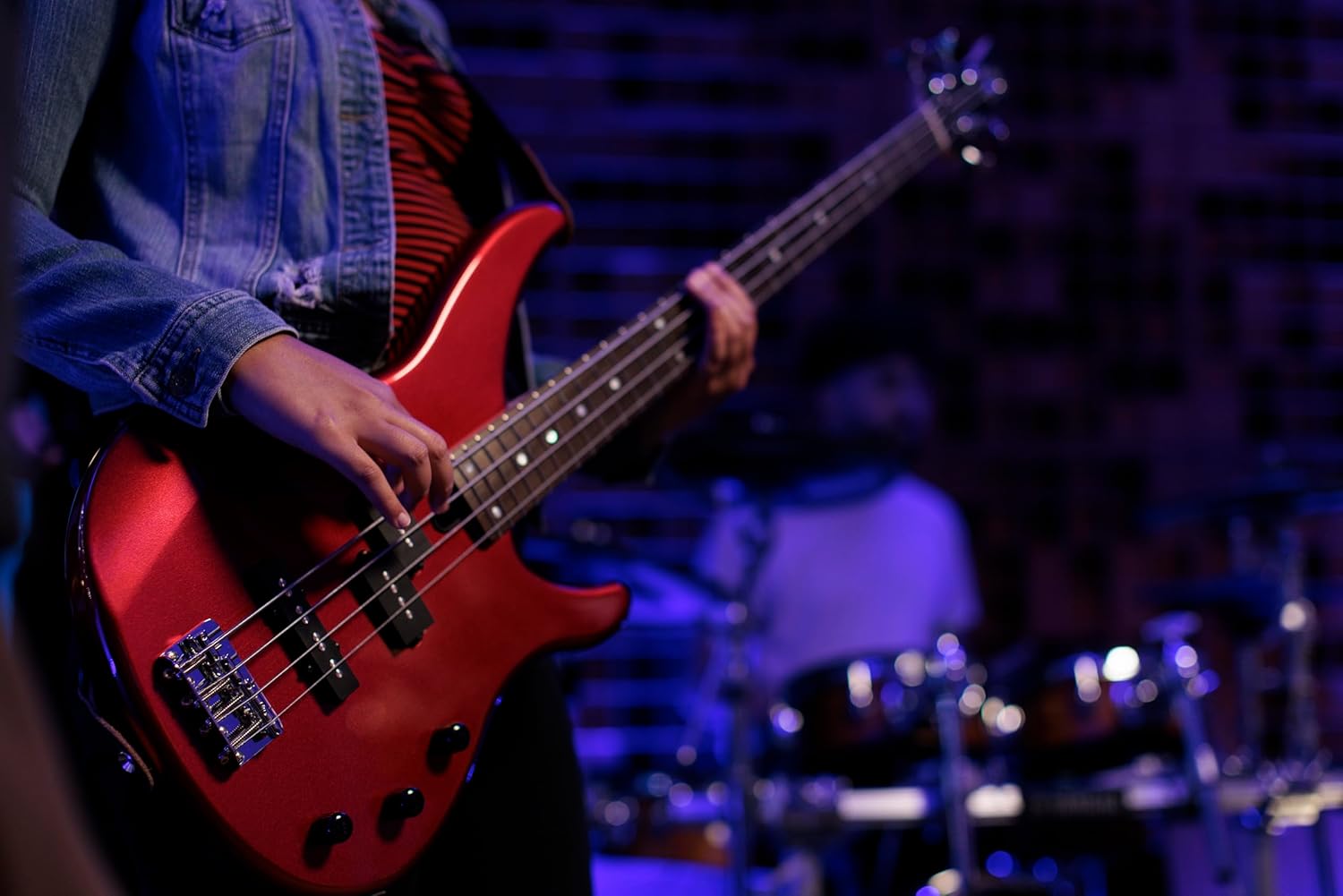 Yamaha TRBX174 4-String Electric Bass Guitar - Red Metallic