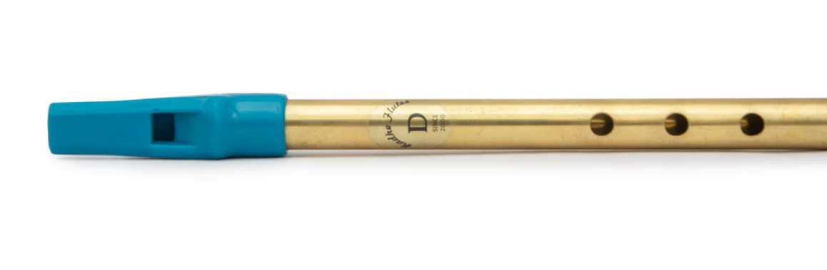 Radhe Flutes Brass D Natural Soprano Vertical Blow 12inches