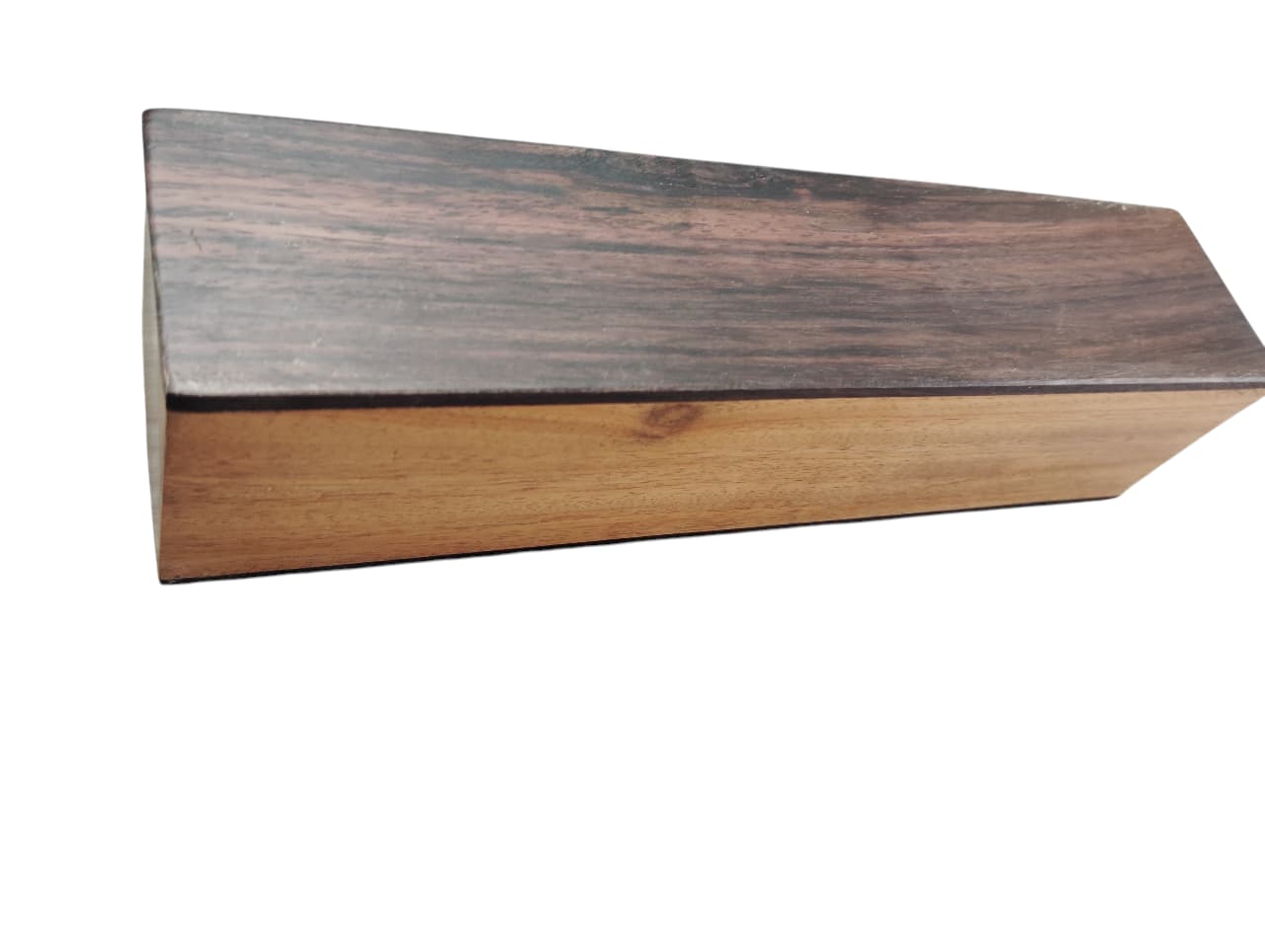 Dual Chamber Sound Shaker Rubber Wood Brown