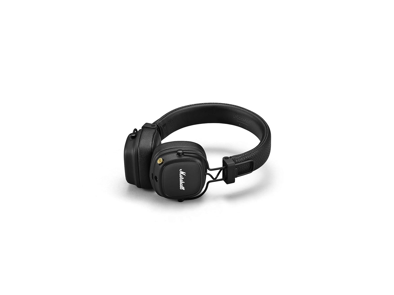 Marshall Major IV Wireless On-Ear Headphones with 80 Hours of Playtime Multi-Dimensional Control Knob Wireless Charging- Black