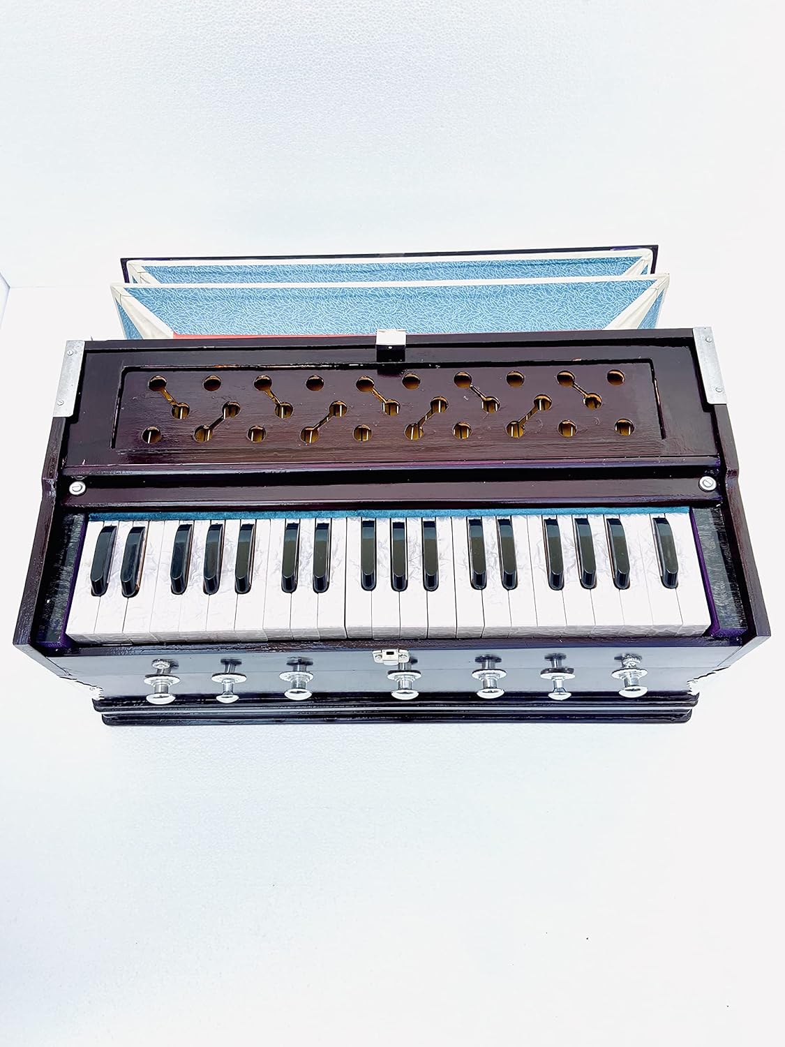 KHALSA Harmonium 7 Stopper Doulble Bellow 39 Key Ideal Harmonium Musical Instrument for Enthusiasts