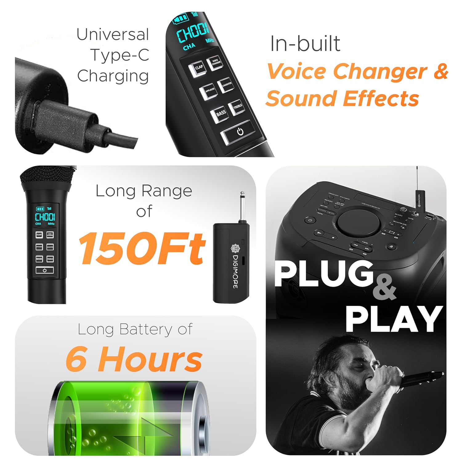 Digimore D-356 UHF wireless microphone system