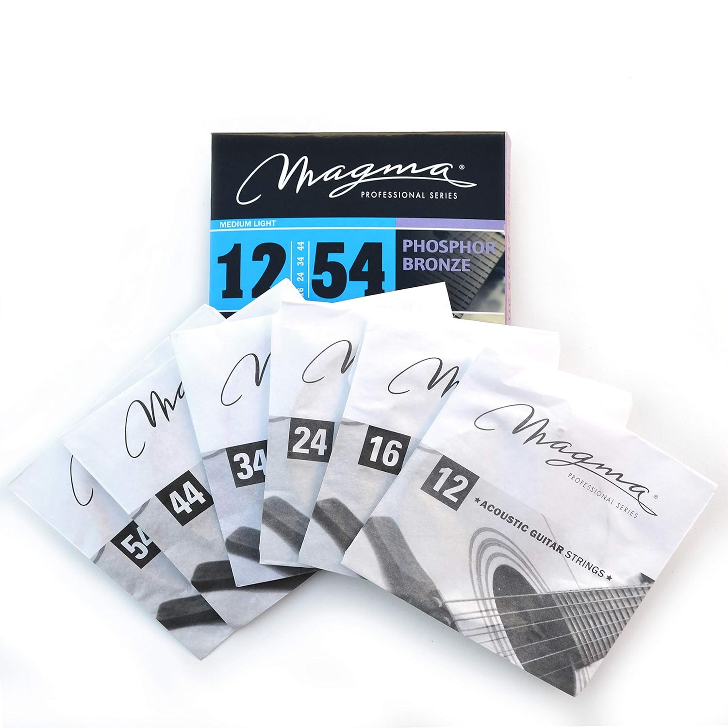 MAGMA GA140PB Acoustic Professional Series Phosphor Bronze ML 12-54