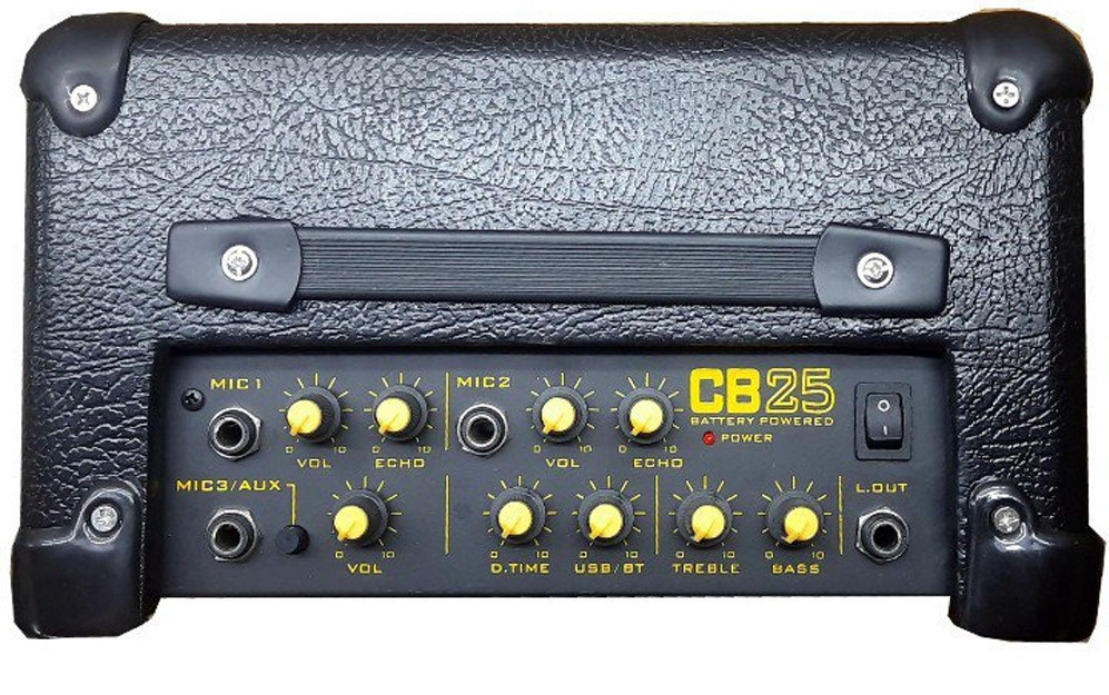 Kustom Sound CB25W Wireless MicBluetooth USB Amplispeaker with Battery back up