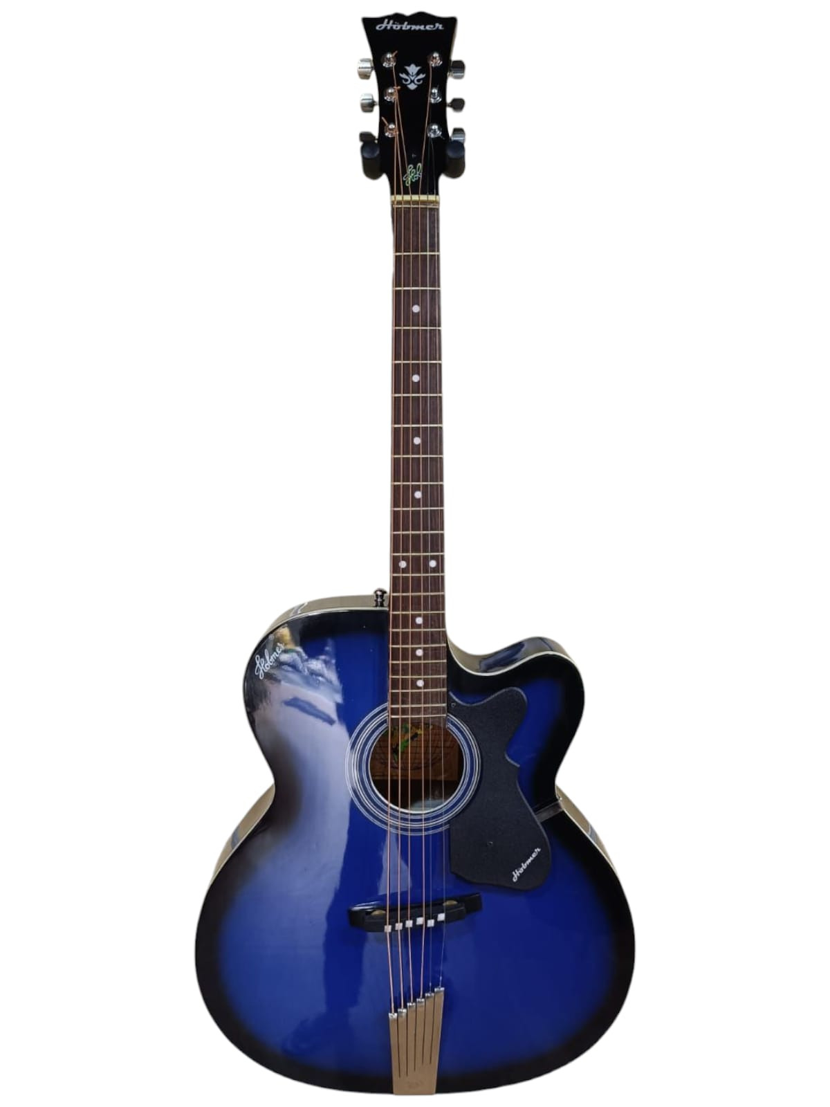Hobmer 240 Export Semi acoustic Guitar 41 Blue Black With Case