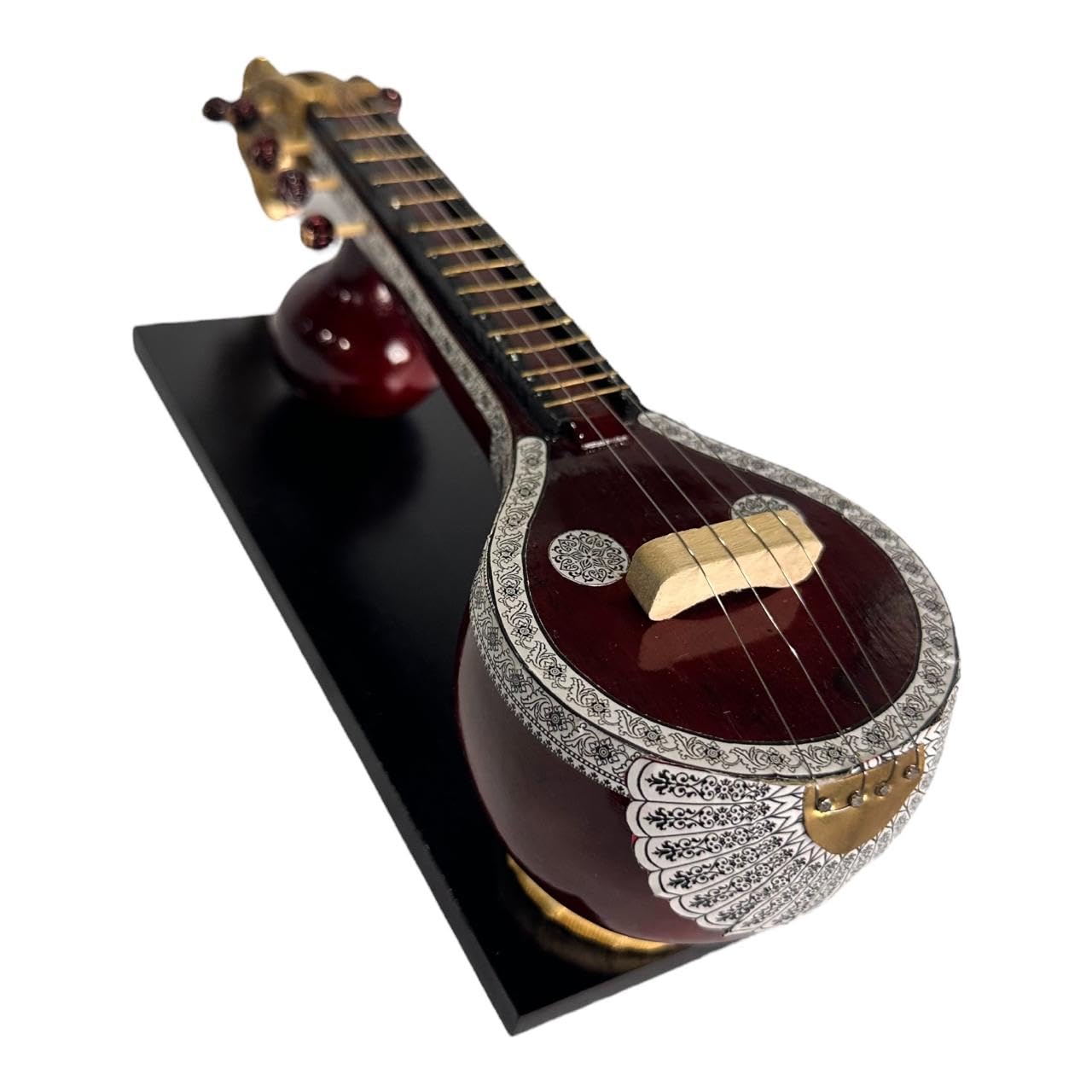 Premium handcrafted miniature - Saraswati Veena