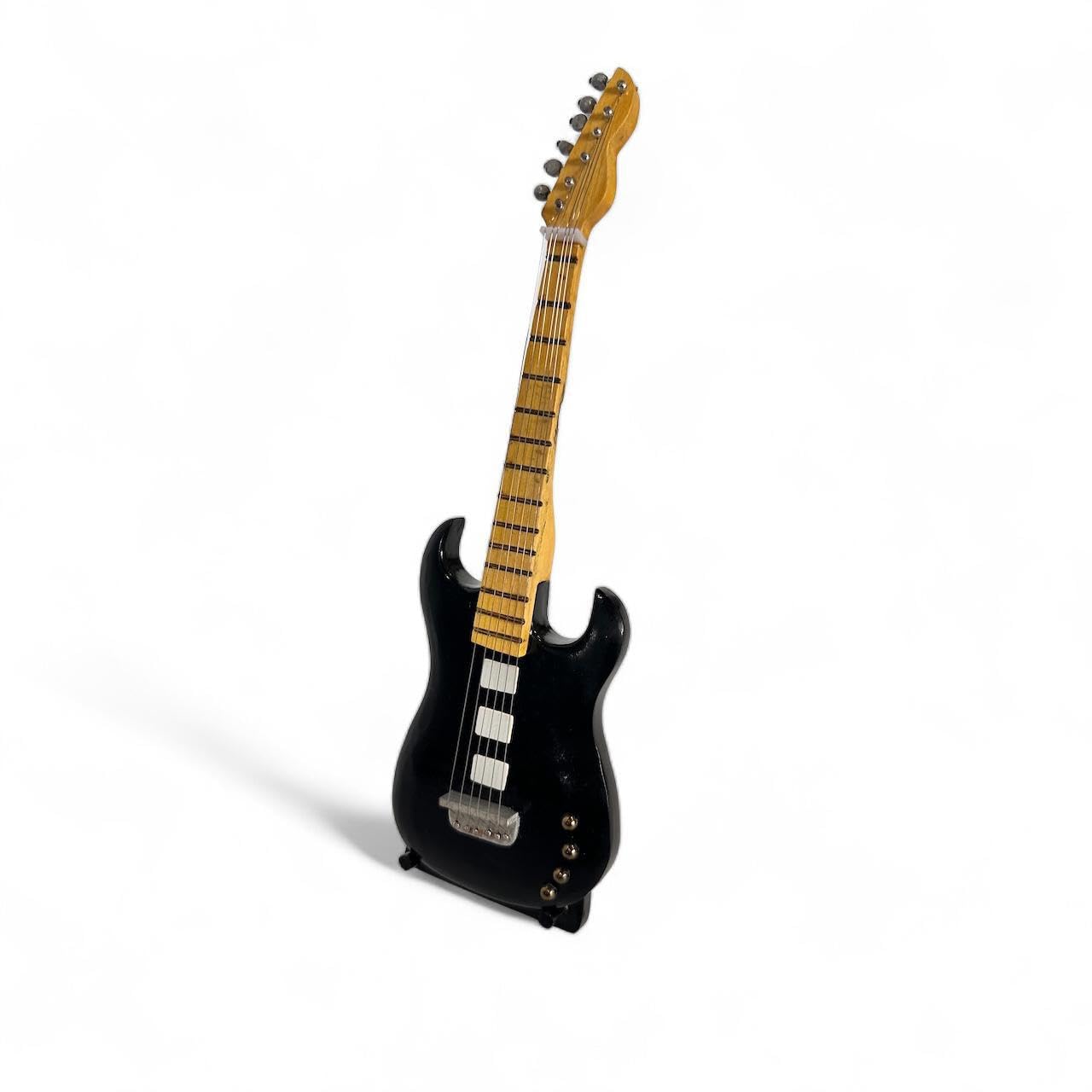 Premium Handcrafted Black Electric Guitar Miniature