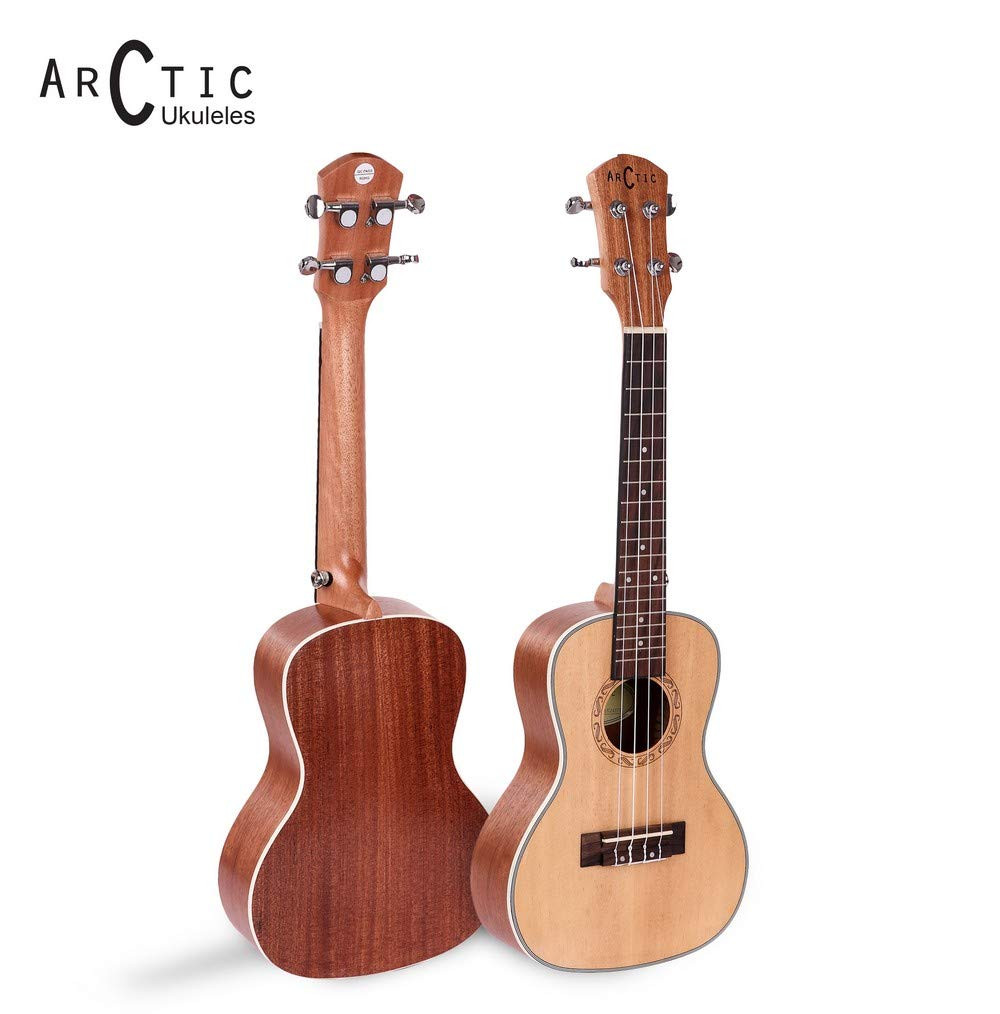 Arctic AC-UK24SPR Concert Ukulele Kit with Bag and String Set Natural