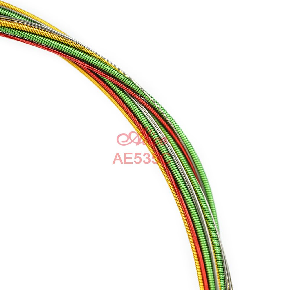 Alice AE535C Colorful Electric Guitar String Set Plated Steel Plain String Nickel Alloy Winding Colorful Anti-Rust Coating