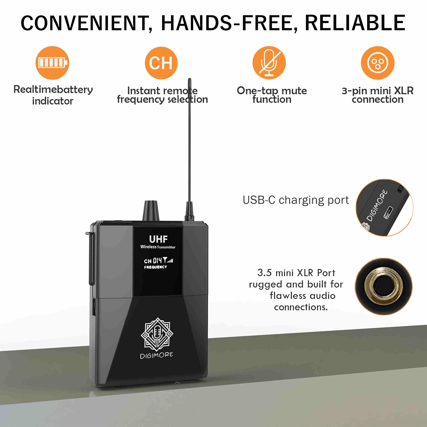 Digimore D-341 S UHF wireless microphone system