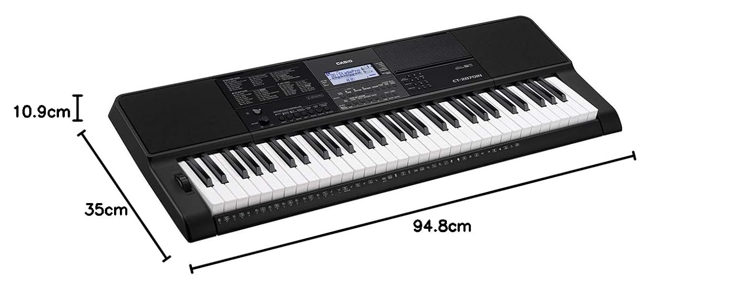 Casio Electronic Keyboard CT-X870IN 61 Keys Touch Sensitive Keyboard With Adapter