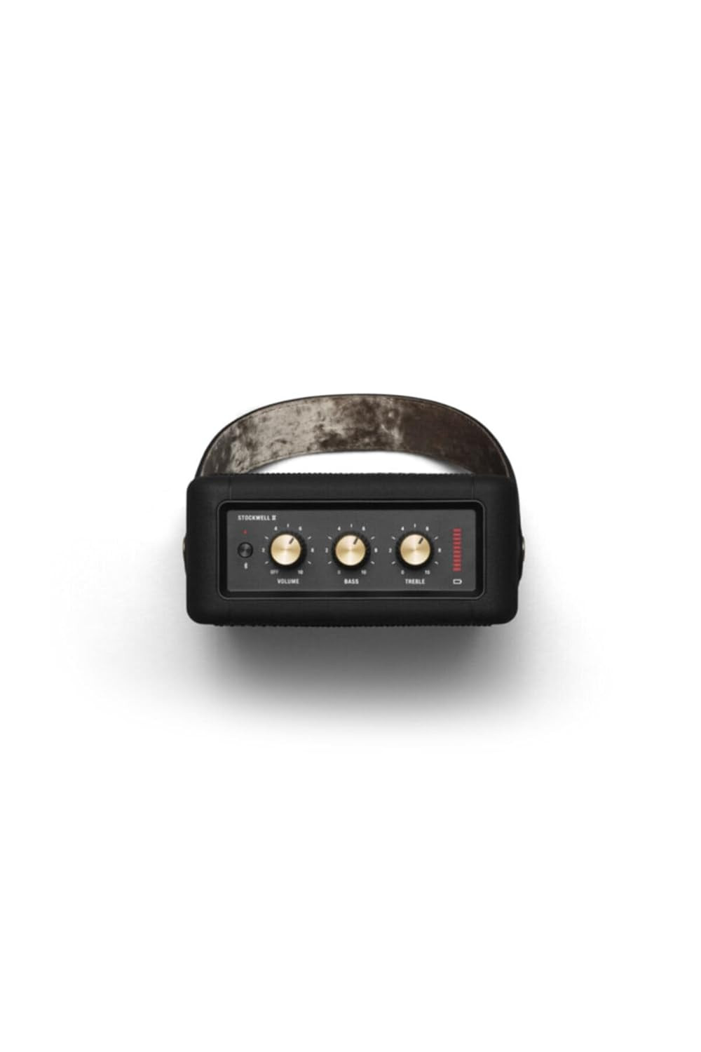 Marshall Stockwell II Portable Bluetooth Speaker with 20 Hours of Portable Playtime 360 Sound Water-Resistant IPX4 Black Brass