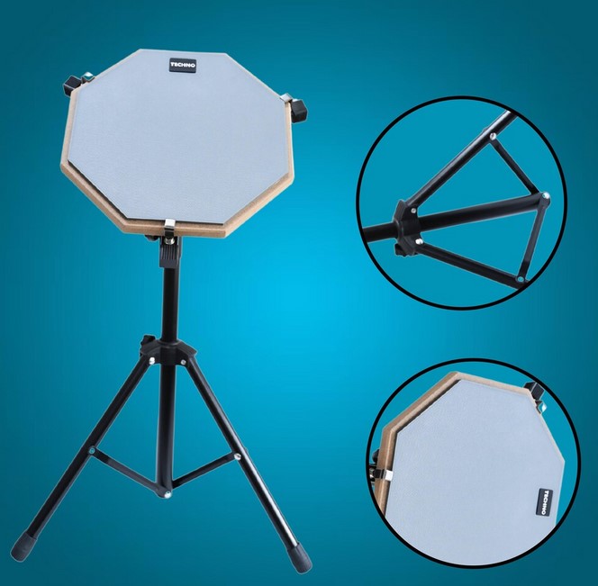 Techno 8Inch Practice Pad Stand With Bag TPD-1
