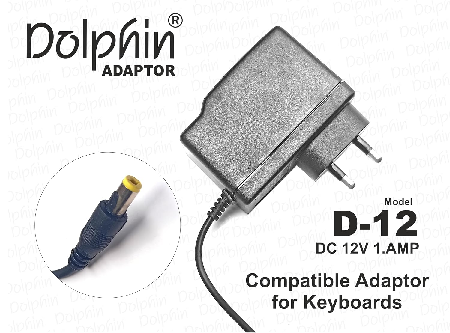 Dolphin D-12 AC Adaptor 12V Power Adaptor for Yamaha Keyboard