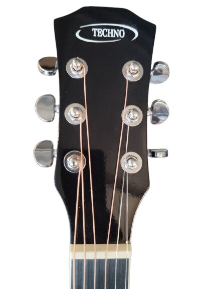 Techno Semi - Acoustic Guitar TRC38CG with Padded Bag Black