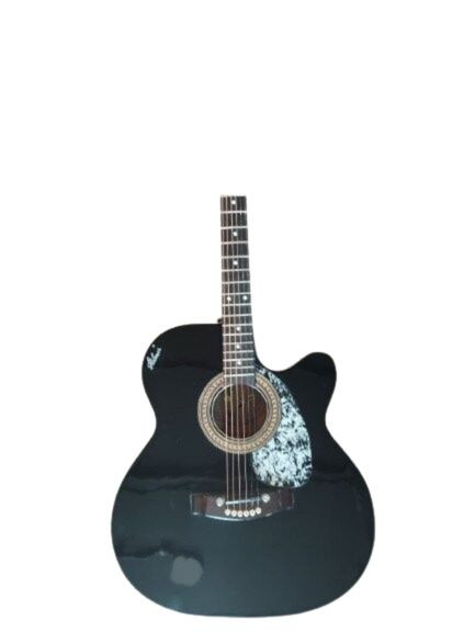 Hobmer 235 Semi acoustic Guitar 41  Black  With Case
