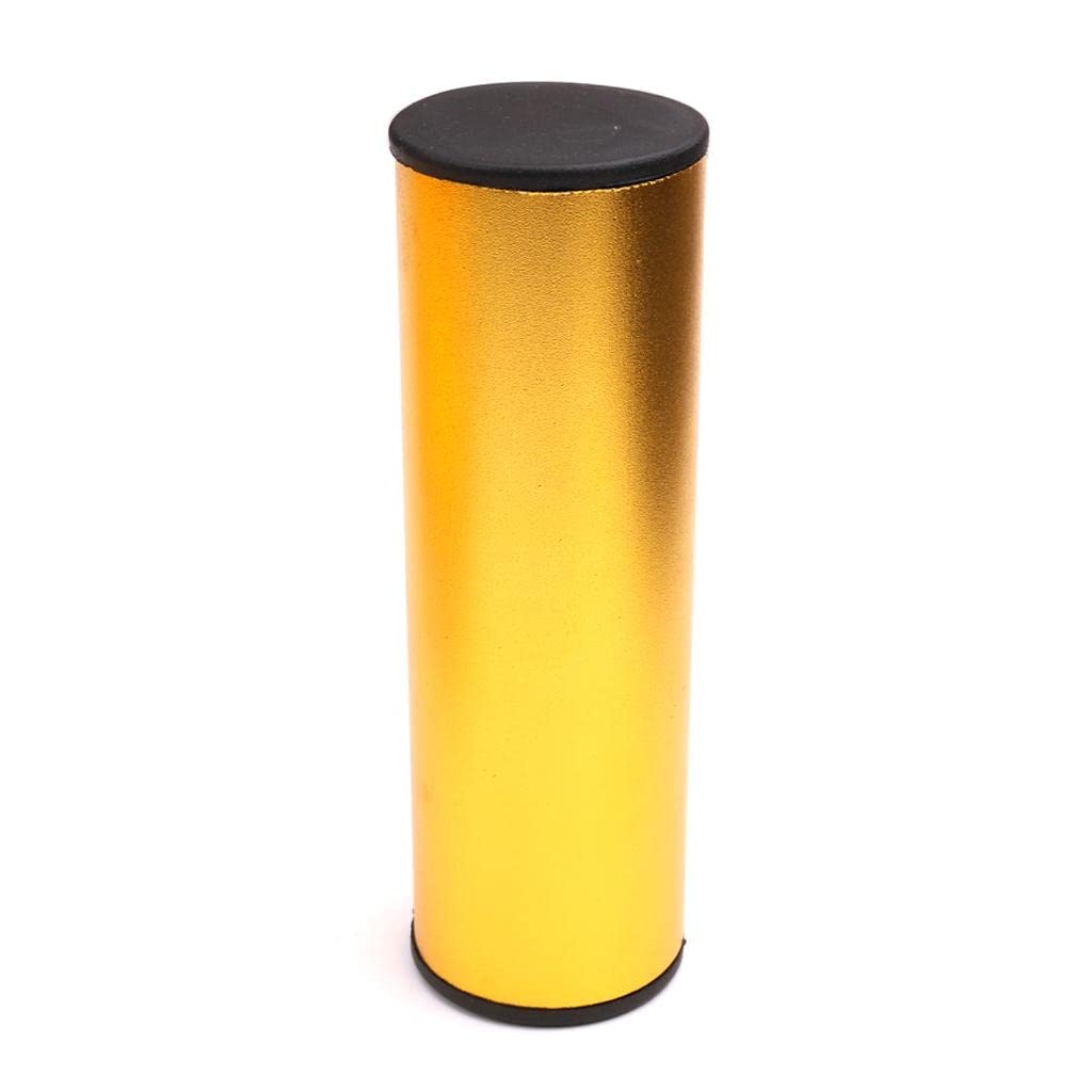 Clapbox Hand Shaker PercussionMetal Cylinder Sand Shaker Rhythm Hand Percussion Instrument Golden