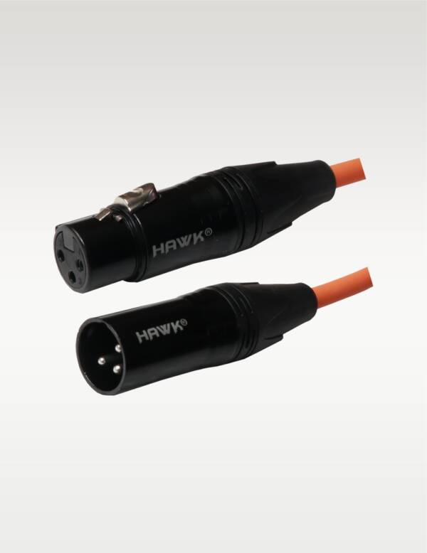 Hawk SXFG-010ORG Gold Series XLR Male to XLR Female With Cable Tie 3 Meter ORANGE