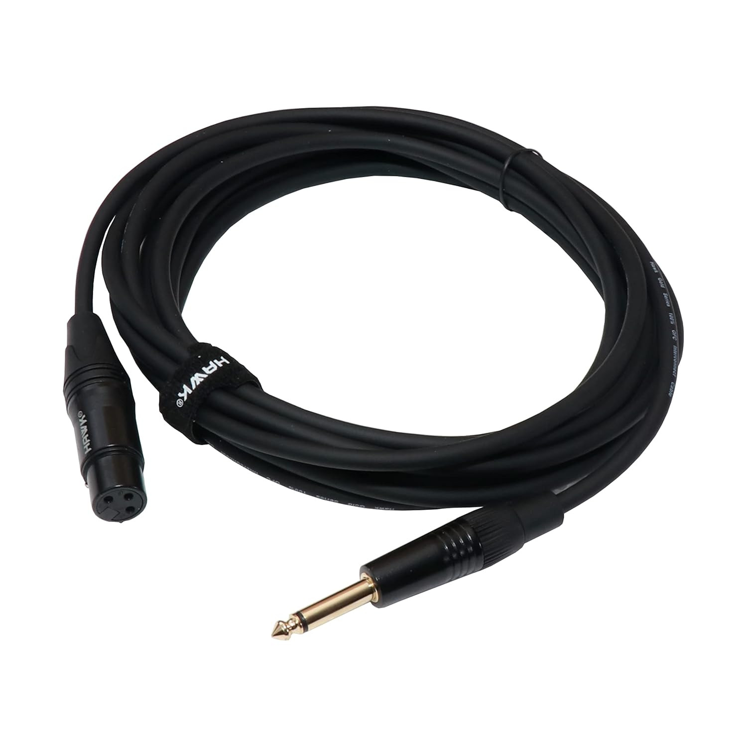 Hawk SXFP-010 Gold Series TS Male to XLR Female Audio Cable - 3 Meter Black Indoor 10 Feet 5 Pin Unbalanced Microphone Mixer Audio Interface Audio Equipment