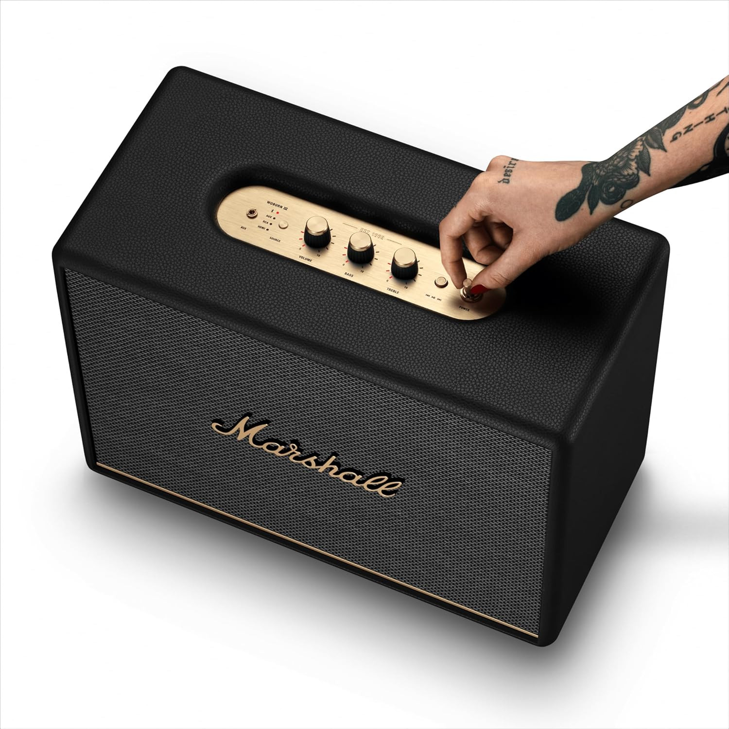 Marshall Woburn III Wired Connectivity Home Speaker with HDMI Input Bluetooth 52 RCA or 35mm Input - Black