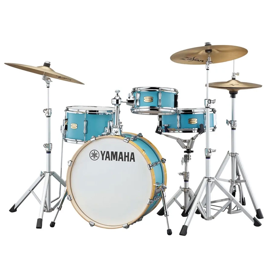 Yamaha SBP0F4H Stage Custom Hip Acoustic Drum Kit With Hardware - Matte Surf Green