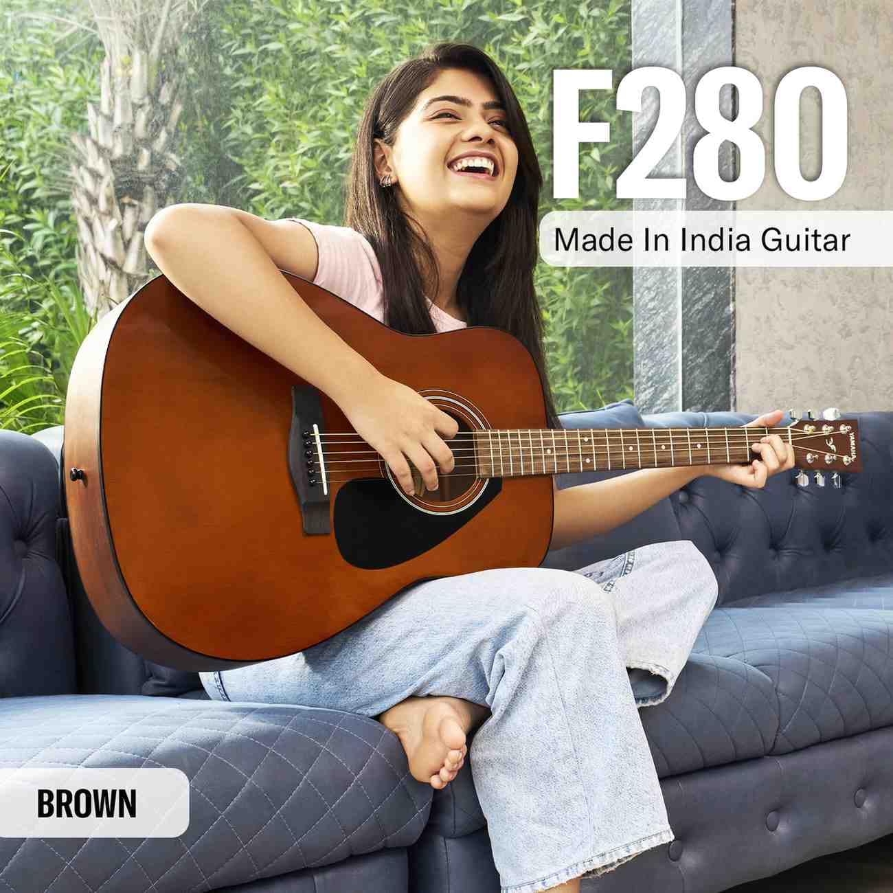 Yamaha F280 Wood Brown Acoustic Guitar Made In India