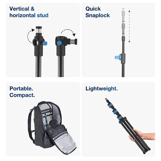 Chetty DT29 Phone Selfie Stick Tripod Stand with Collapsible Base